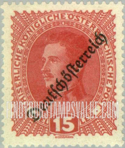 FindYourStampsValue: Republic: Emperor Karl I