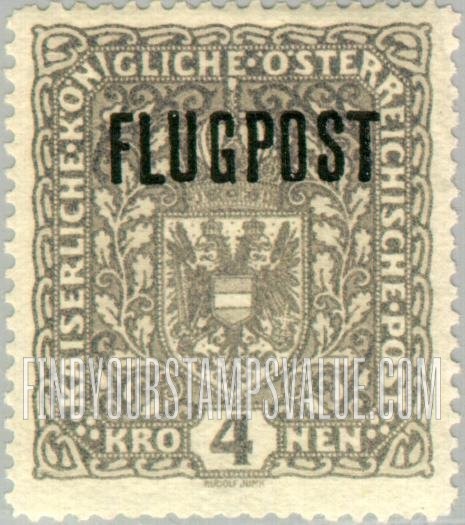 FindYourStampsValue: Air Post, Monarchy, For Austria only: Coat of Arms