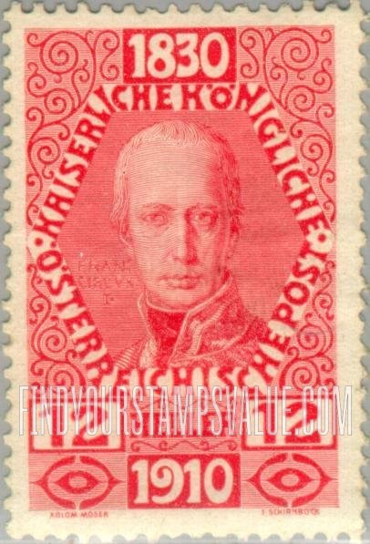 FindYourStampsValue: For Austria only, Birthday Jubilee: Franz I