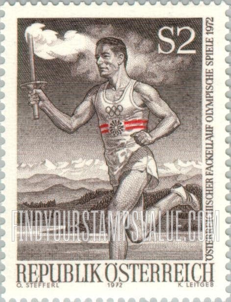 FindYourStampsValue: Runner with Olympic Torch