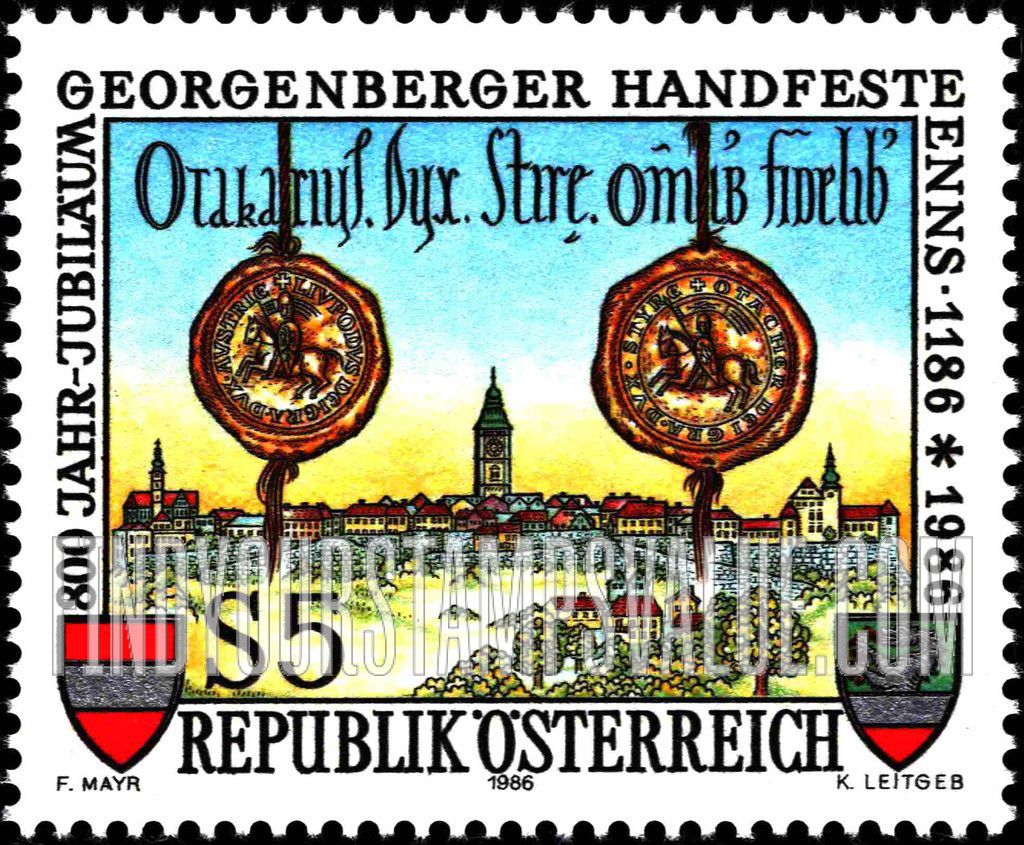 FindYourStampsValue: Seals of Dukes Leopold Of Austria, Otakar of Styria, and Georgenberg Church