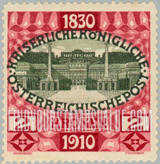 FindYourStampsValue: For Austria only, Birthday Jubilee: Schönbrunn Castle