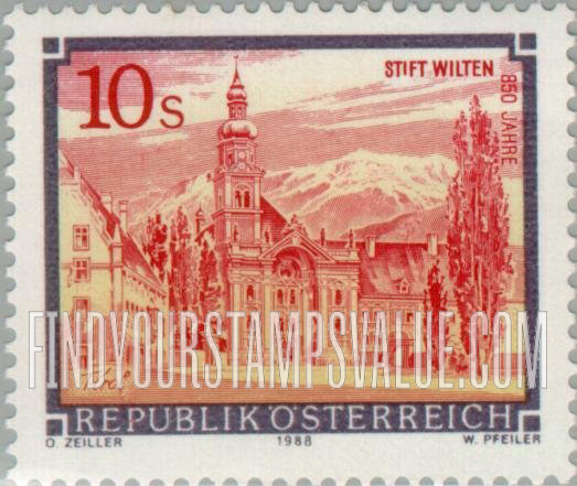 FindYourStampsValue: Monasteries and Abbeys: Wilten Monastery