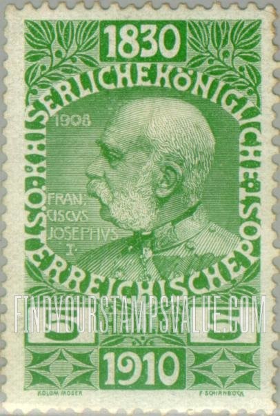 FindYourStampsValue: For Austria only, Birthday Jubilee: Franz Josef