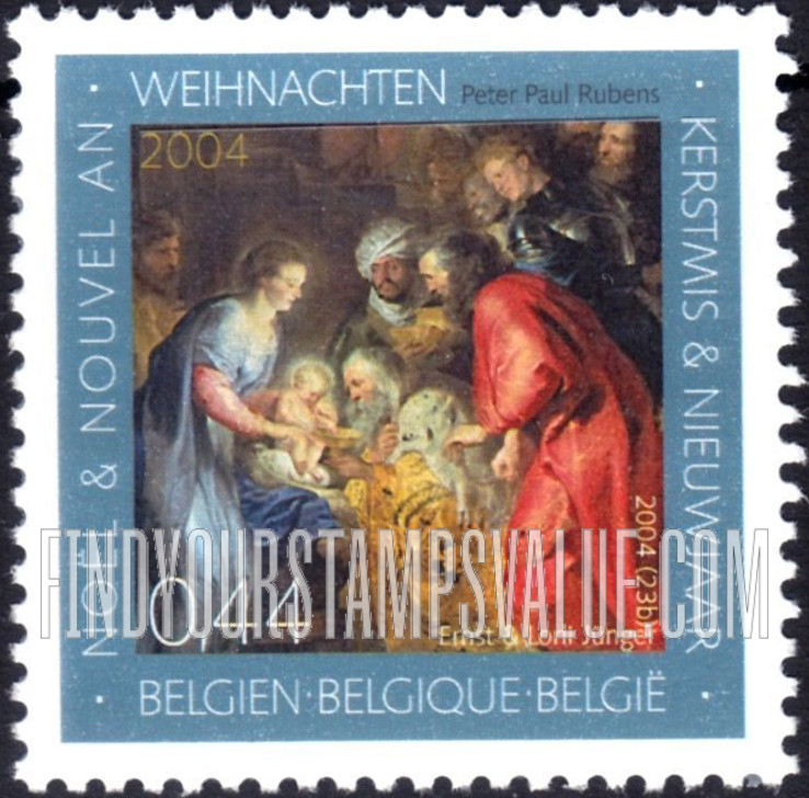 FindYourStampsValue: Christmas, Paintings by Peter Paul Rubens: Adoration of the Magi