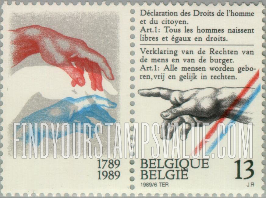 FindYourStampsValue: Declaration of Rights of Man and the Citizen, Bicentenary