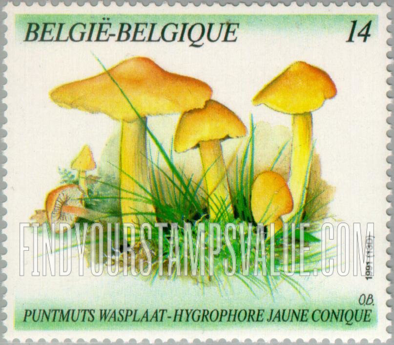 FindYourStampsValue: Mushrooms: Hygrocybe persistens