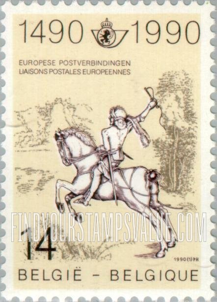 FindYourStampsValue: The Young Post Rider, an Engraving by Albrecht Durer
