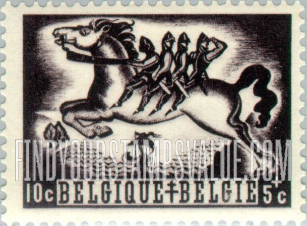 FindYourStampsValue: Semi-Postal: Sons of Aymon Astride Bayard