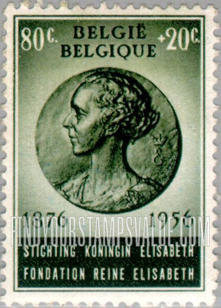 FindYourStampsValue: Semi-Postal: Queen Elisabeth