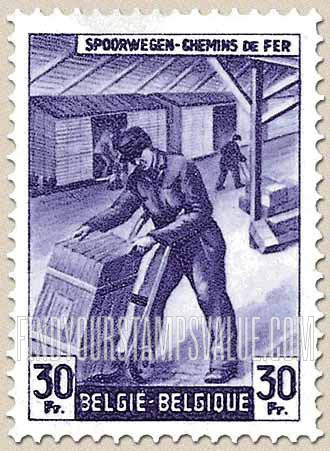 FindYourStampsValue: Parcel Post and Railway: Freight Station Interior