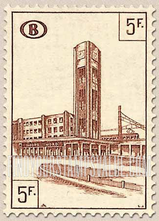 FindYourStampsValue: Parcel Post and Railway: New North Station, Brussels