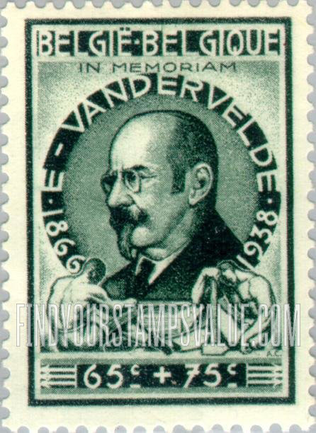 FindYourStampsValue: Semi-Postal: Emile Vandervelde