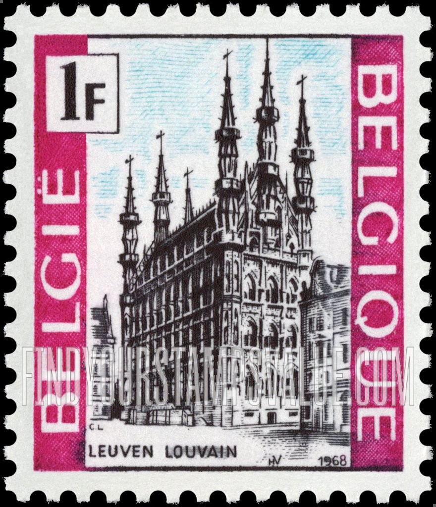 FindYourStampsValue: Tourist: City Hall, Louvain