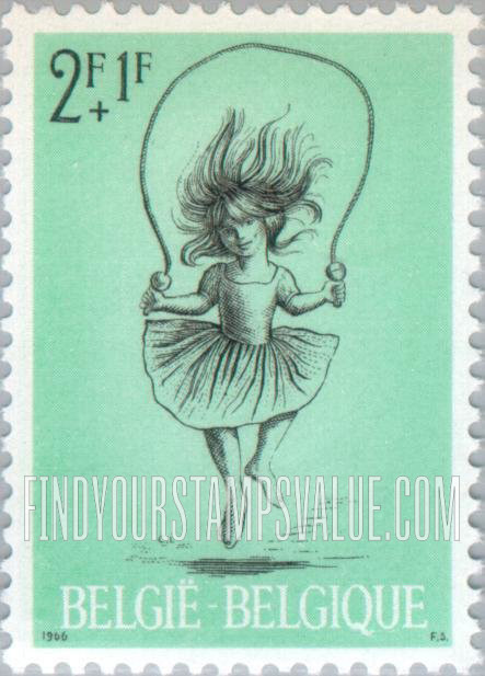 FindYourStampsValue: Semi-Postal: Girl skipping rope