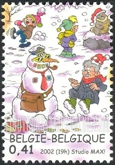 FindYourStampsValue: Christmas: Children, man and snowman