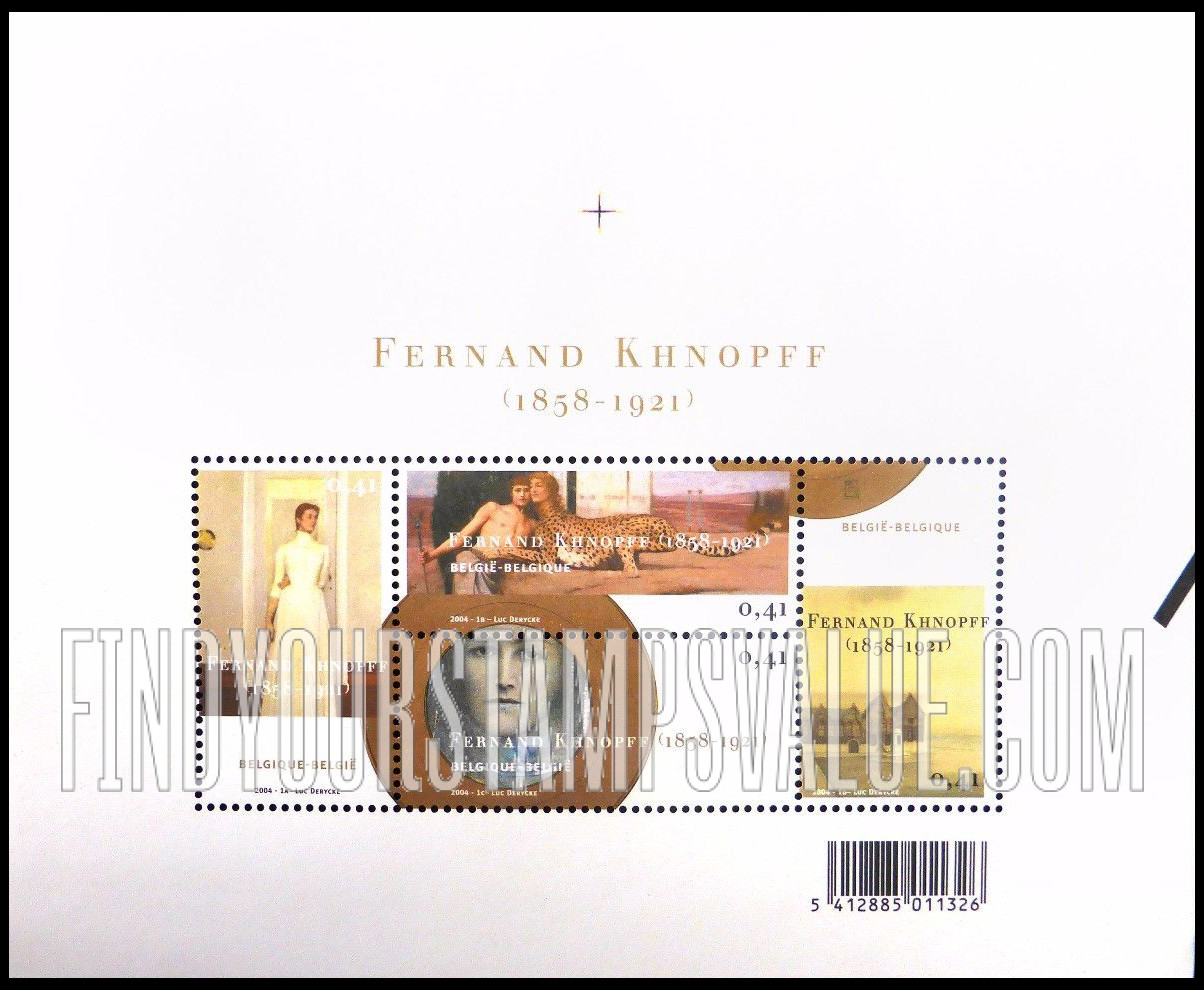 FindYourStampsValue: Art by Fernand Khnopff (1858-1921)