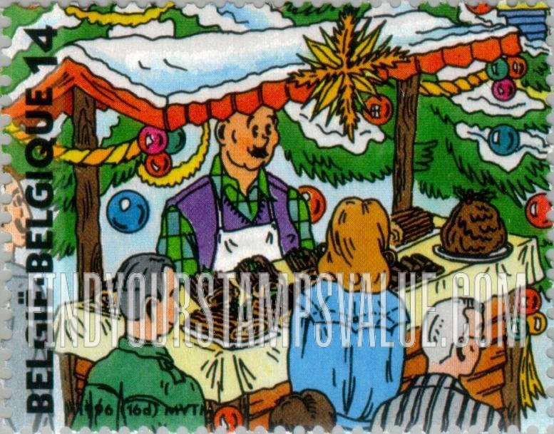 FindYourStampsValue: Christmas and New Year, Scenes from Christmas Market: Selling desert items