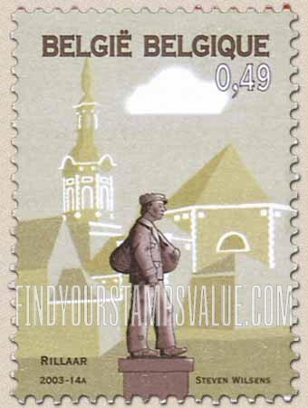 FindYourStampsValue: Statues and Fountains: Monument to the Seasonal Worker, Rillaar