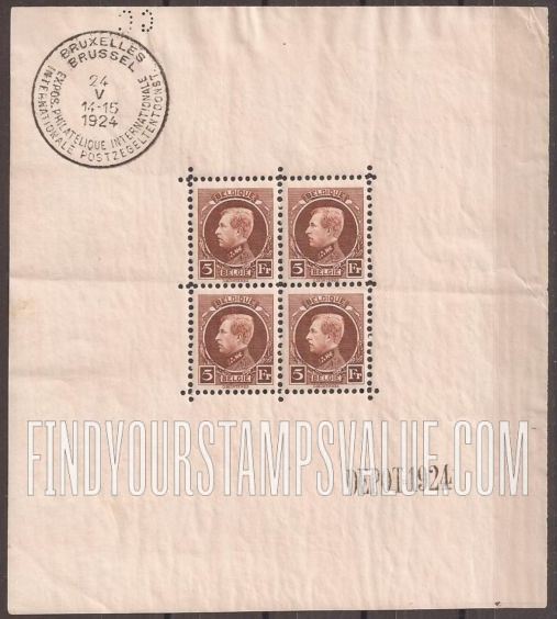 FindYourStampsValue: Philatelic Exhibition: King Albert I