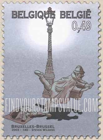 FindYourStampsValue: Statues and Fountains: Vaartkapoen, Brussels