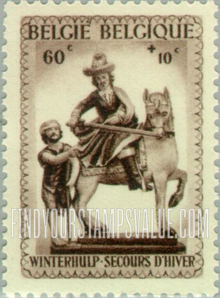 FindYourStampsValue: Semi-Postal: Statue of St. Martin, Dave on the Meuse