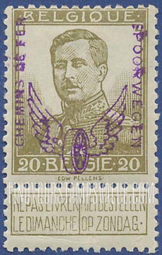 FindYourStampsValue: Parcel Post and Railway: King Albert I