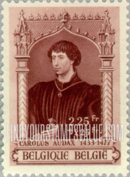 FindYourStampsValue: Semi-Postal, Portraits (in various frames): Charles the Bold