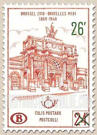FindYourStampsValue: Parcel Post and Railway: South Station, Brussels