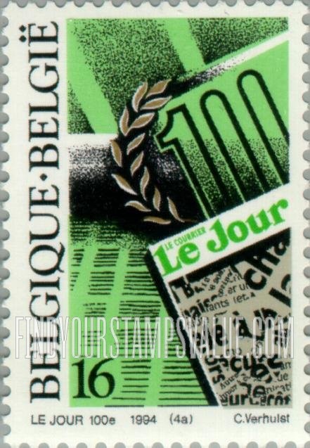 FindYourStampsValue: Daily Newspapers: “Le Jour-Le Courier”, centenary