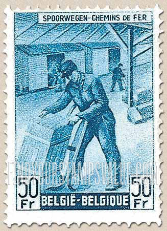 FindYourStampsValue: Parcel Post and Railway: Freight Station Interior