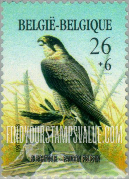 FindYourStampsValue: Semi-Postal, European Conservation Year: Peregrine falcon