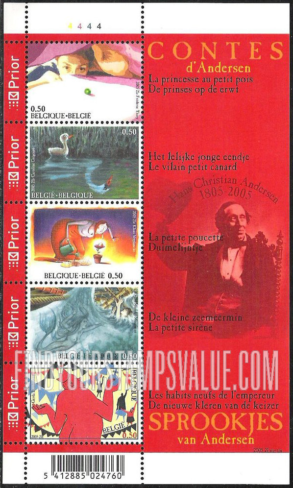 FindYourStampsValue: Hans Christian Andersen (1805-75), Author, Stories by Andersen