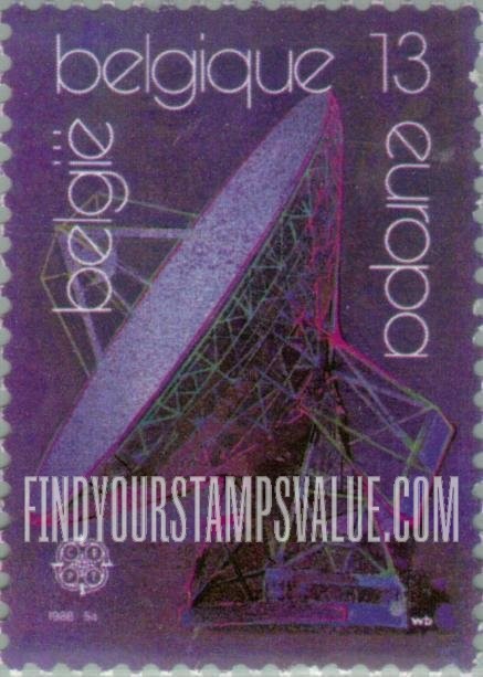 FindYourStampsValue: Europa 1988, Transport and communication: Satellite dish