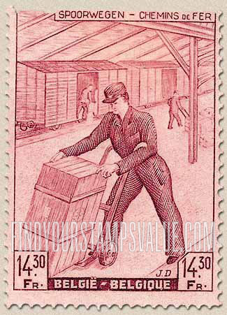 FindYourStampsValue: Parcel Post and Railway: Freight Station Interior