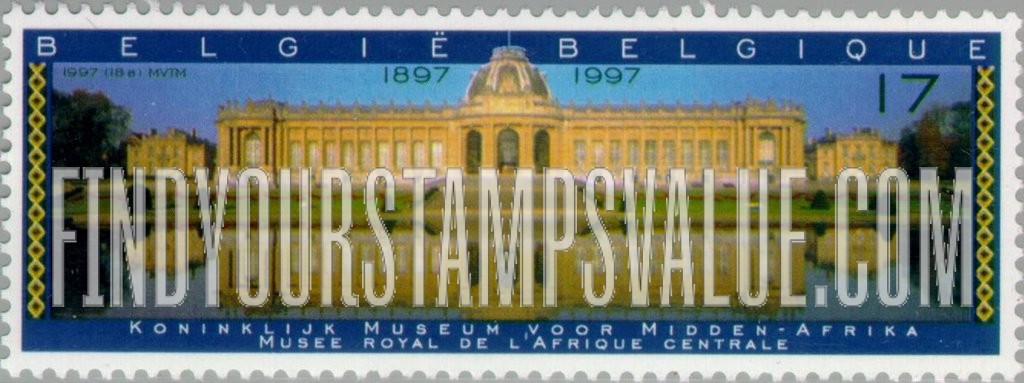 FindYourStampsValue: Royal Museum of Central Africa, Centenary: Outside view of museum