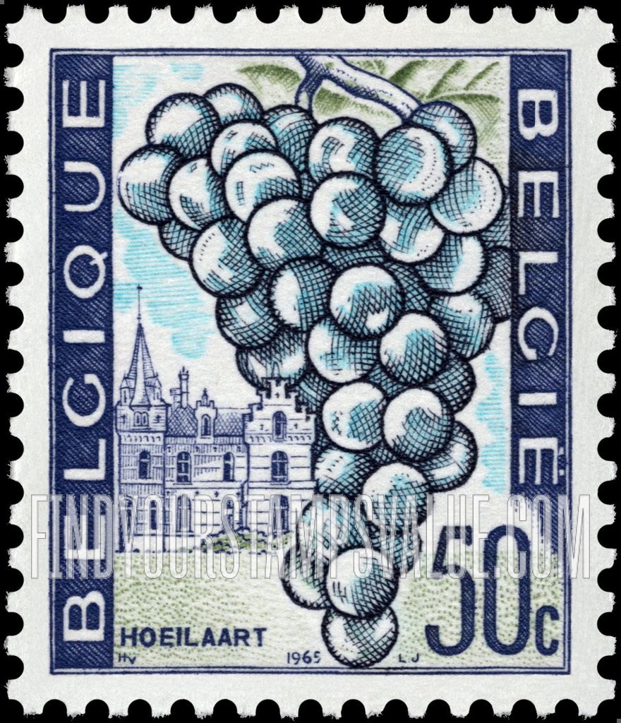 FindYourStampsValue: Tourist: Grapes and Houses, Hoeilaart