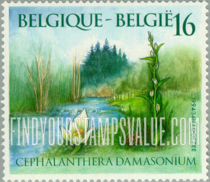FindYourStampsValue: Wildflowers: Cephalanthera damasonium