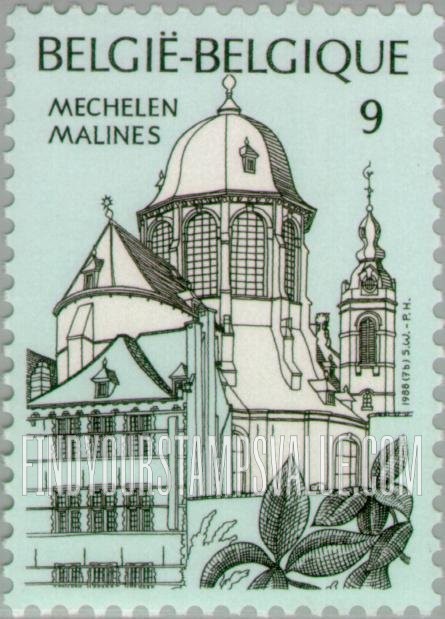 FindYourStampsValue: Tourism: Our Lady of Hanswijk Basilica, 988, Mechelen