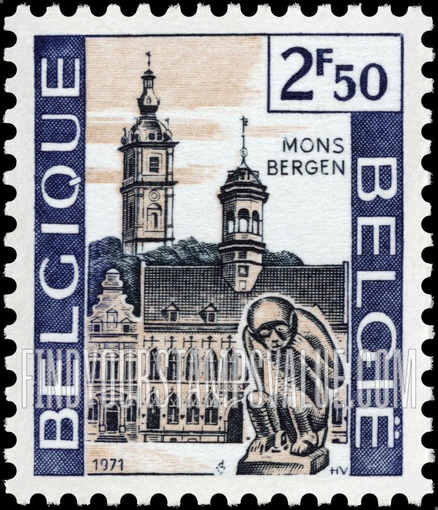 FindYourStampsValue: Tourist: City Hall and Belfry, Mons