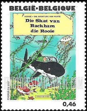 FindYourStampsValue: The Adventures of Tintin: Tintin book covers translated in Afrikaans (Die Skat van Rackham die Rooie)