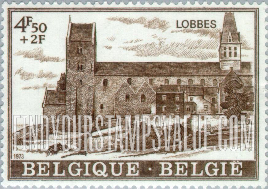 FindYourStampsValue: Semi-Postal: St. Ursmer Collegiate Church, Lobbes