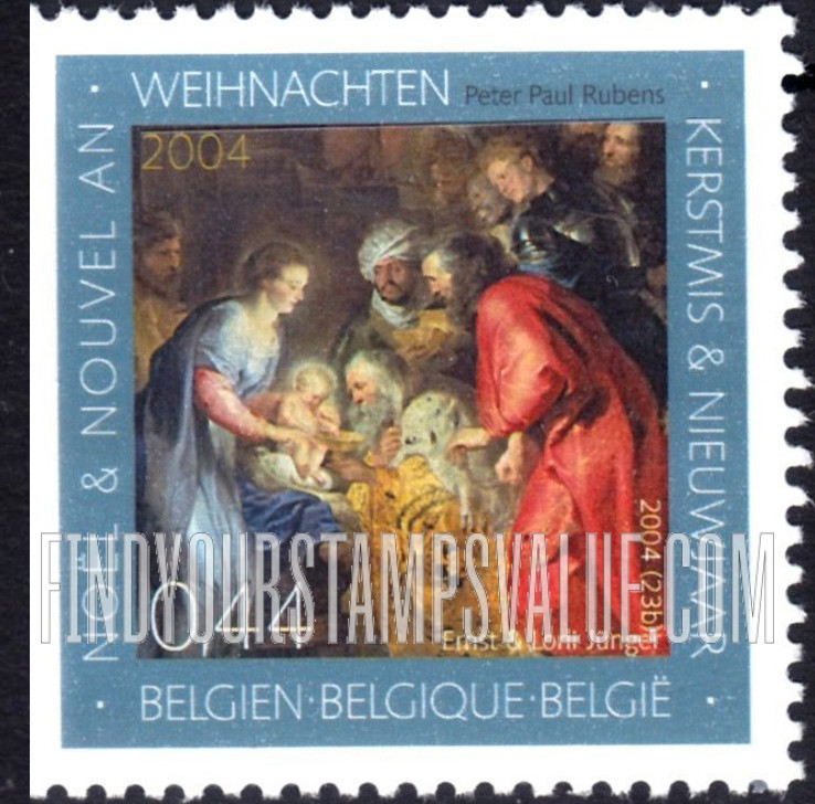 FindYourStampsValue: Christmas, Paintings by Peter Paul Rubens: Adoration of the Magi