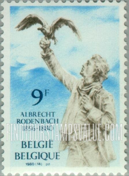 FindYourStampsValue: Rodenbach Statue, Roulers