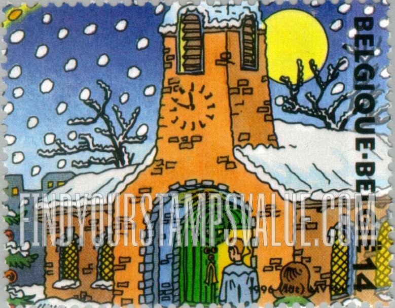 FindYourStampsValue: Christmas and New Year, Scenes from Christmas Market: Church