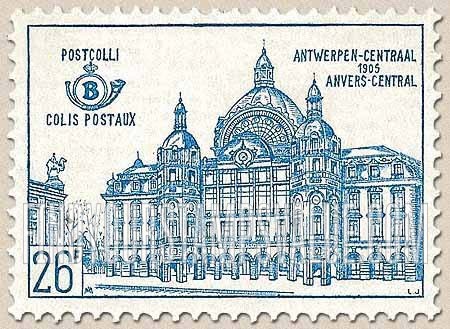 FindYourStampsValue: Parcel Post and Railway: Central Station, Antwerp