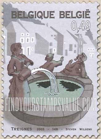 FindYourStampsValue: Statues and Fountains: La Toinade, Treignes