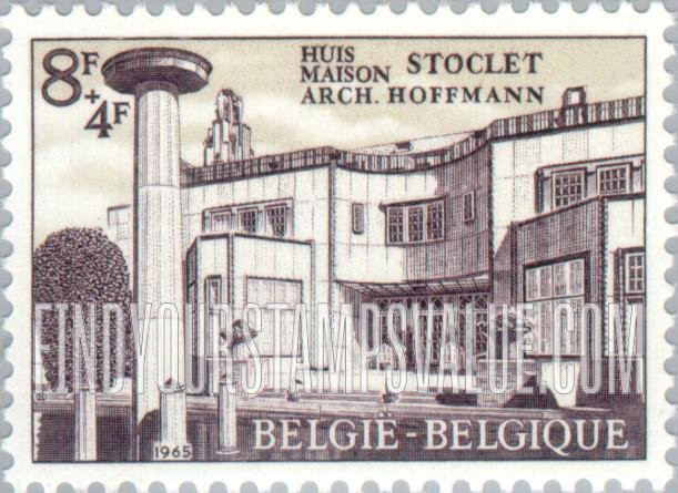 FindYourStampsValue: Semi-Postal, Stoclet House: View of house from garden