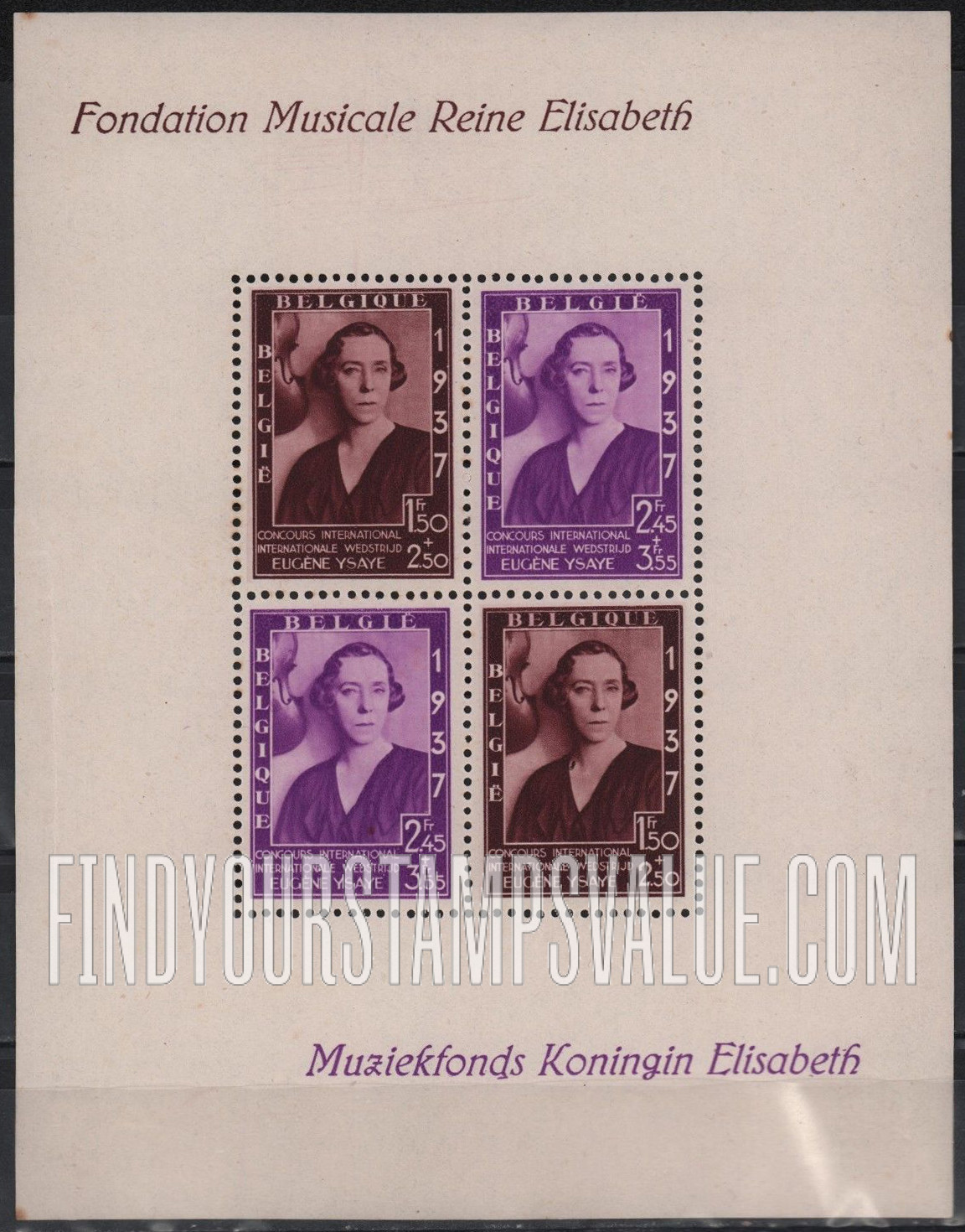 FindYourStampsValue: Semi-Postal: Queen Mother Elisabeth