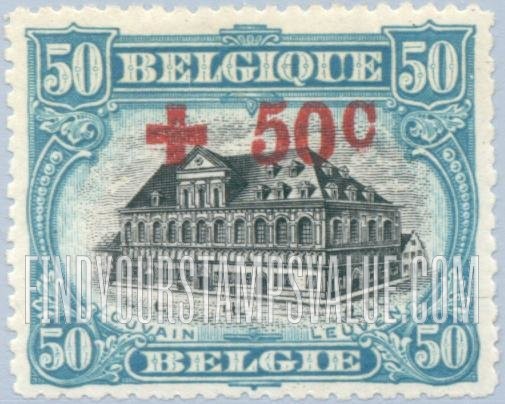 FindYourStampsValue: Semi-Postal: Library of Louvain